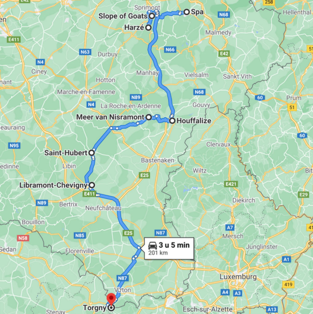 road trip belgique en Wallonie de liège à Torgny 