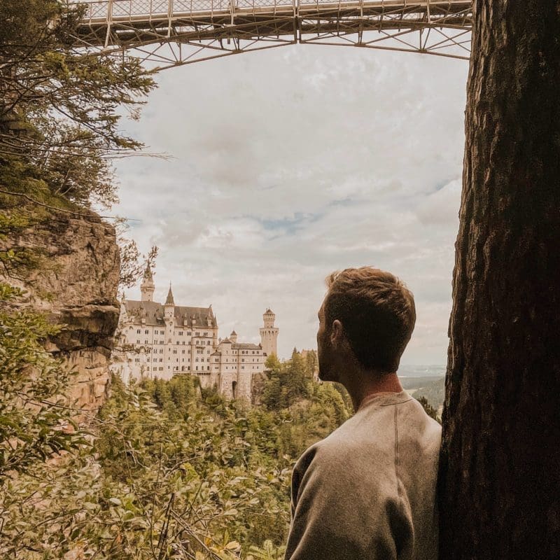 point de vue sur le château de Neuschwanstein