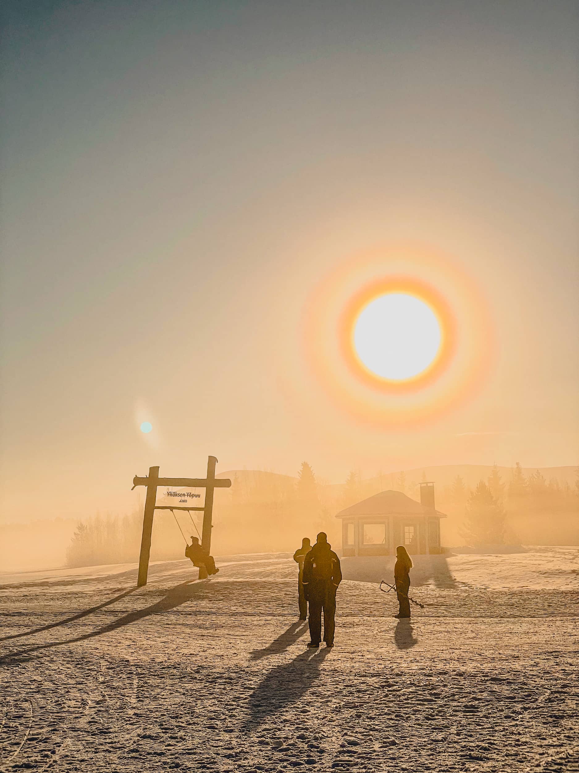 zonsopgang Akäslompolo Lapland Finland