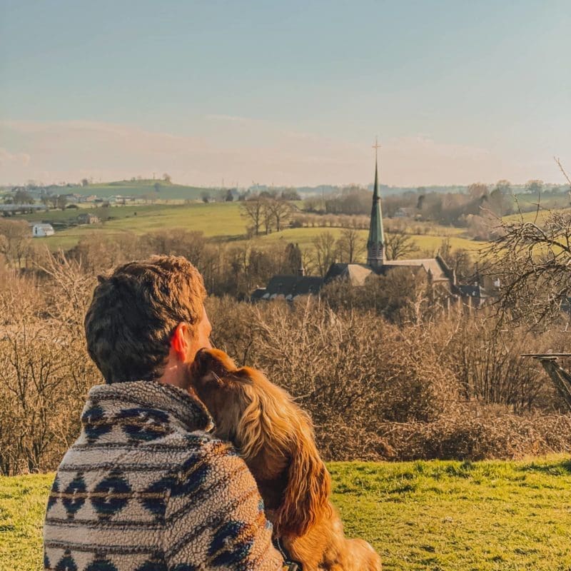 promenade chien famille Aubel province de liège