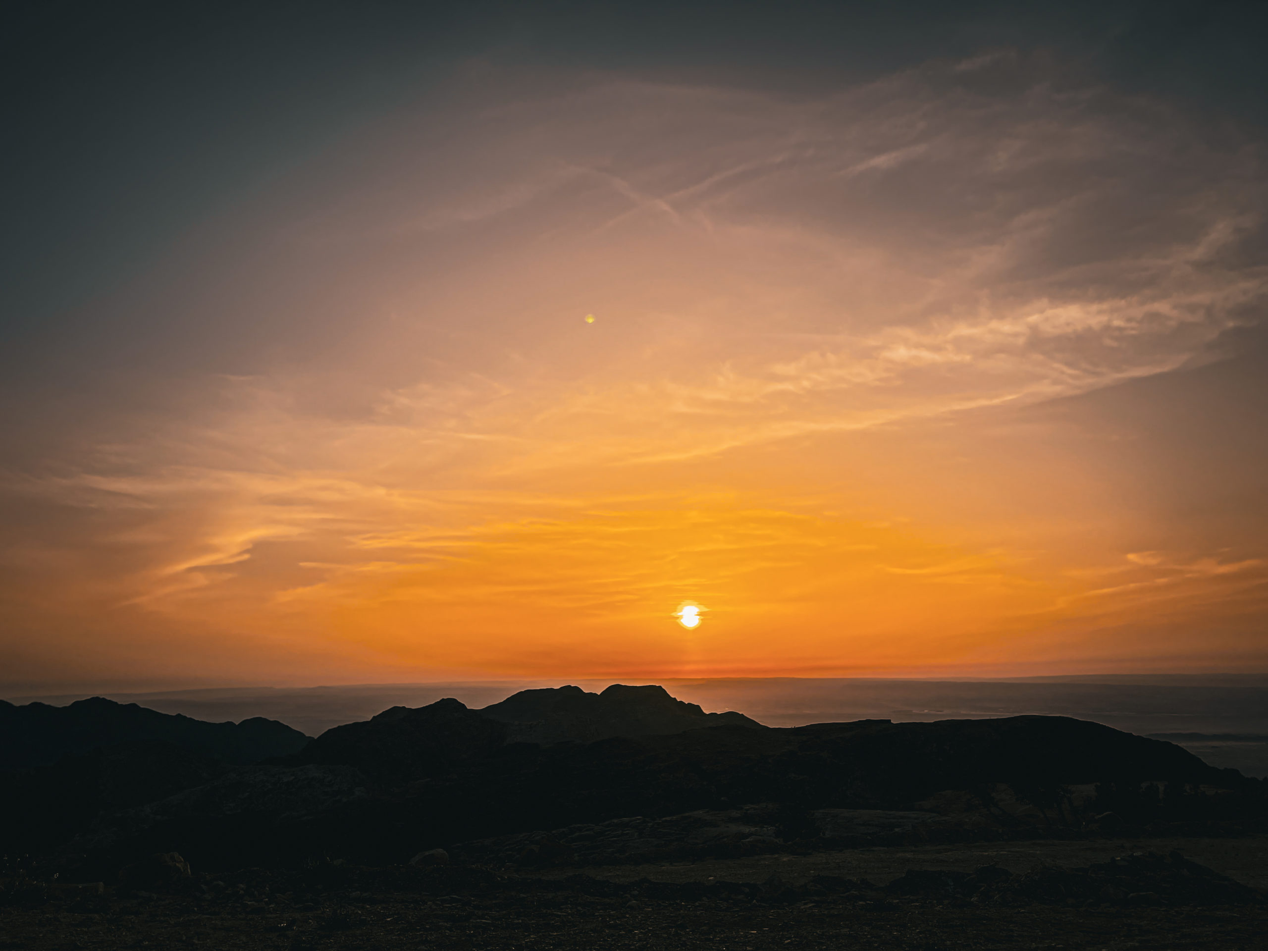 paysage Jordanie coucher de soleil 