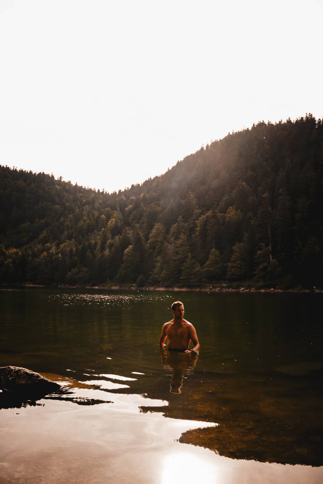 se baigner dans les Vosges lac 