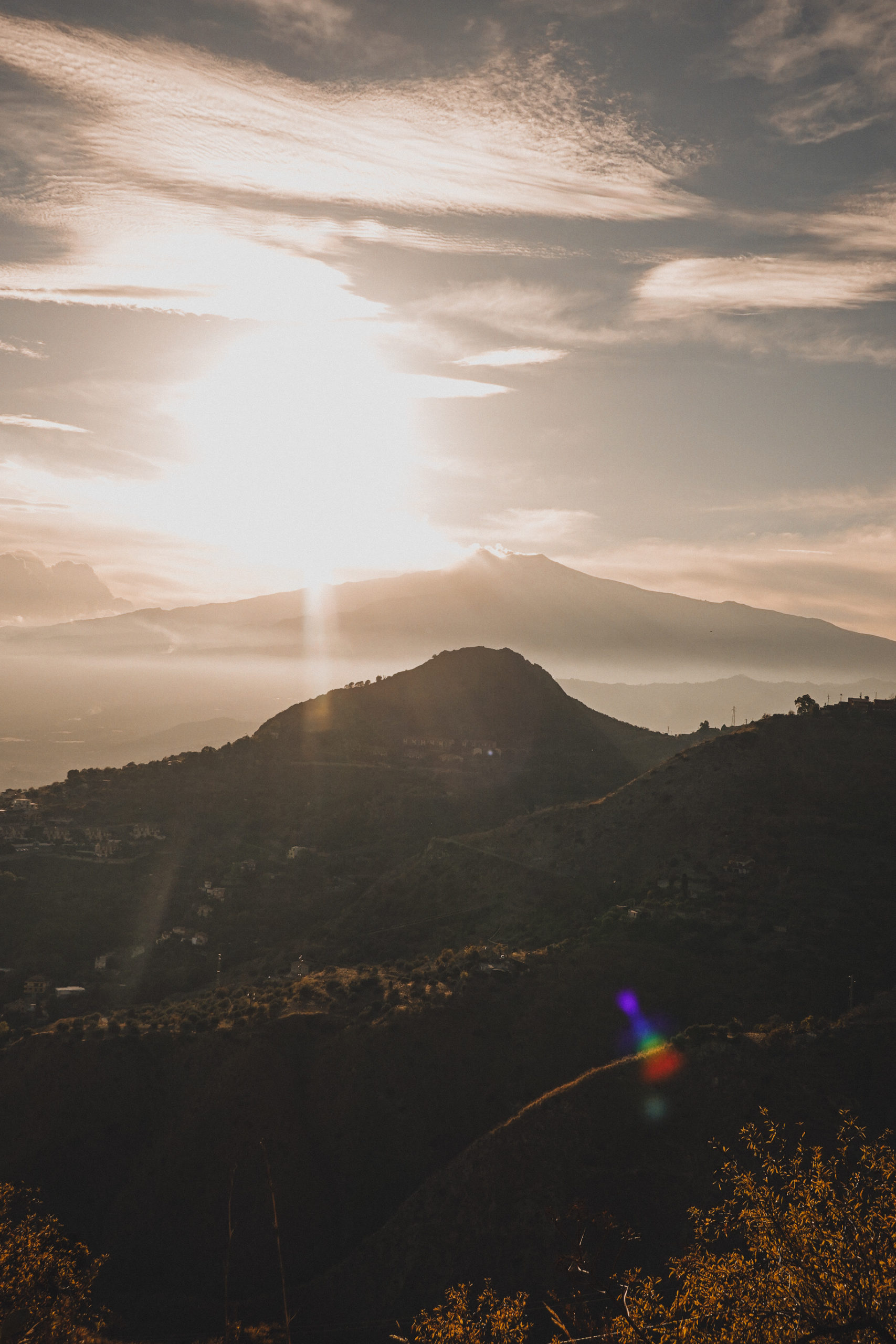 point de vue sur l'Etna Sicile 