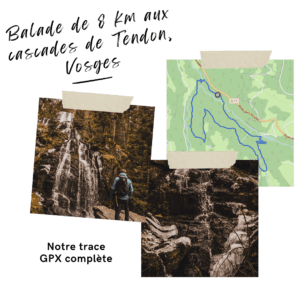 Trace GPX balade de 8 km aux cascades de Tendon dans les Vosges