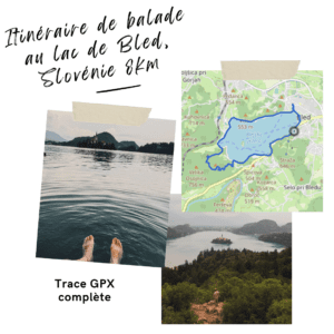 Trace GPX Itinéraire de balade 8km au lac de Bled en Slovénie