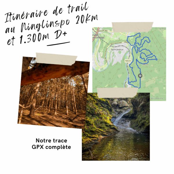 Trace GPX trail au Ninglinspo 20km et 1.300m de D+