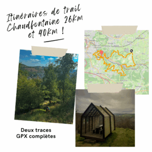 Deux Traces GPX trail à Chaudfontaine 26km - 1.200m D+ et 40km 1.500m de D+
