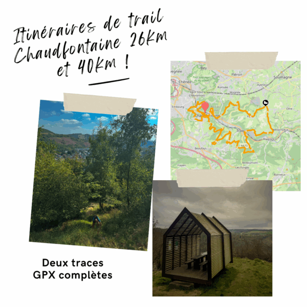 Deux Traces GPX trail à Chaudfontaine 26km - 1.200m D+ et 40km 1.500m de D+