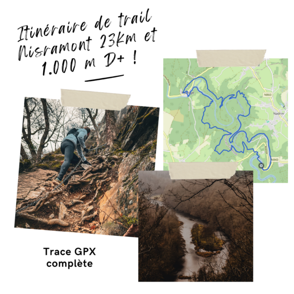 itinéraire trail nisramont 23 km 1000 m D+