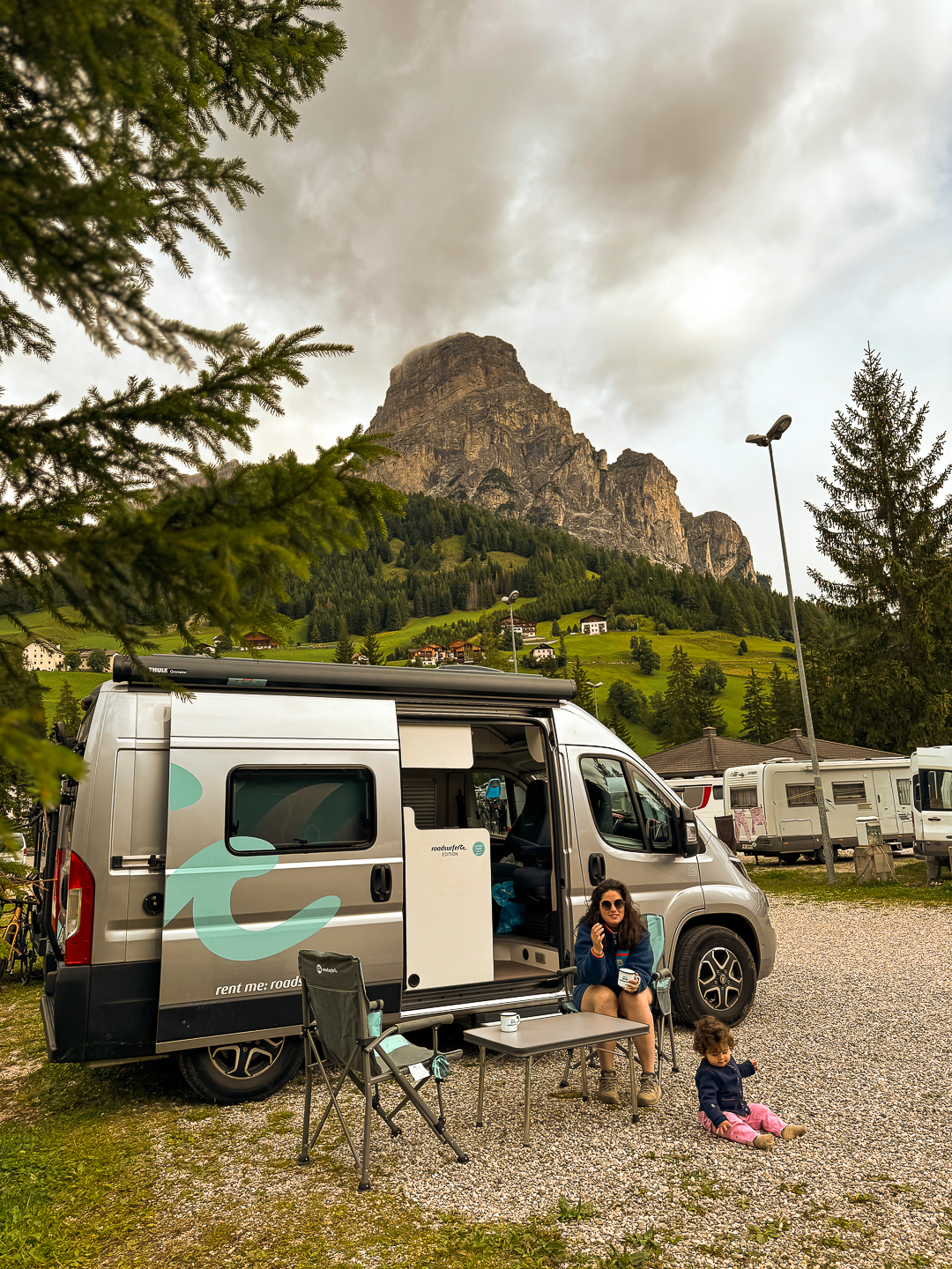 dolomites bébé en van 