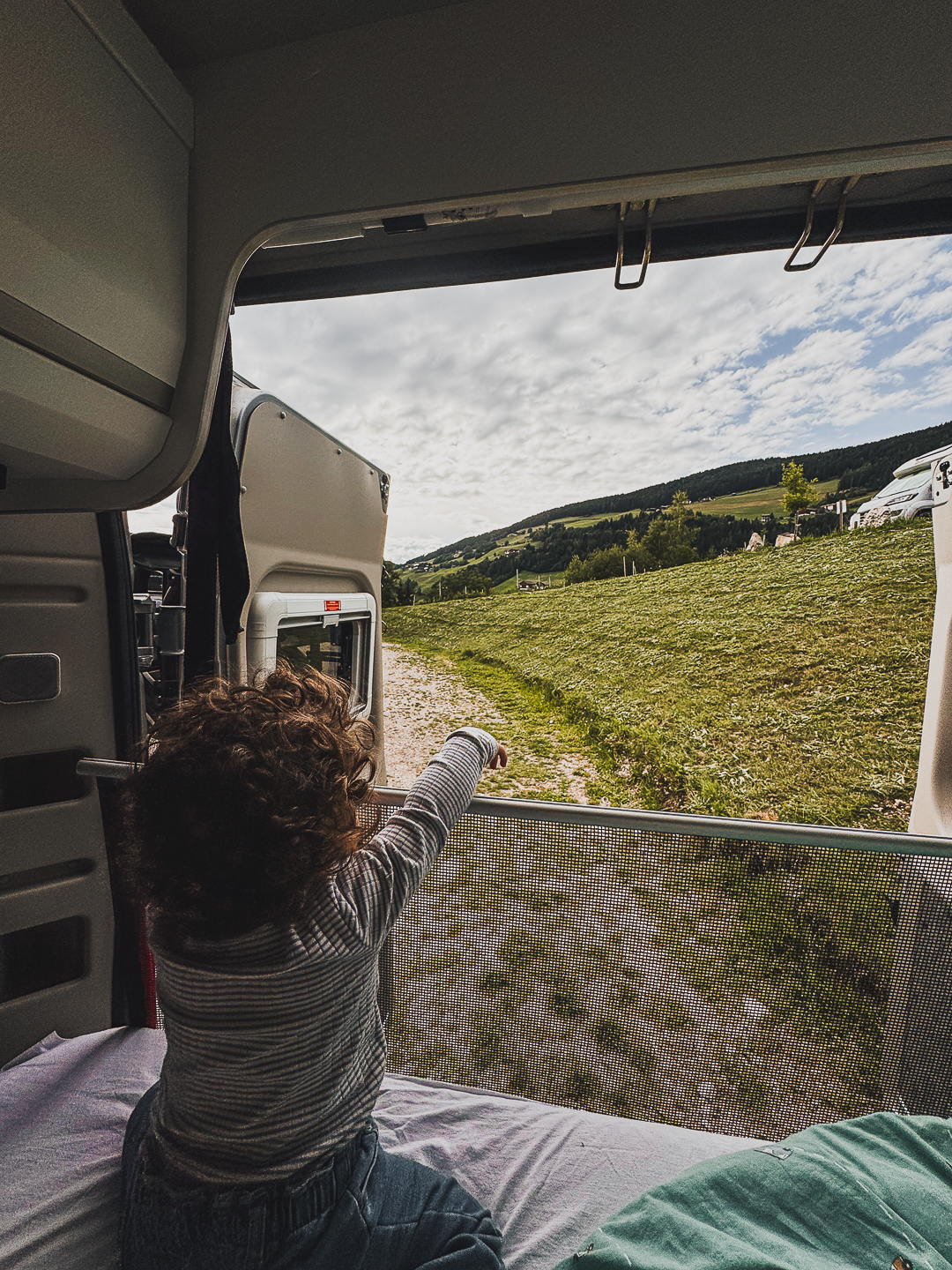 dolomites avec bébé en van