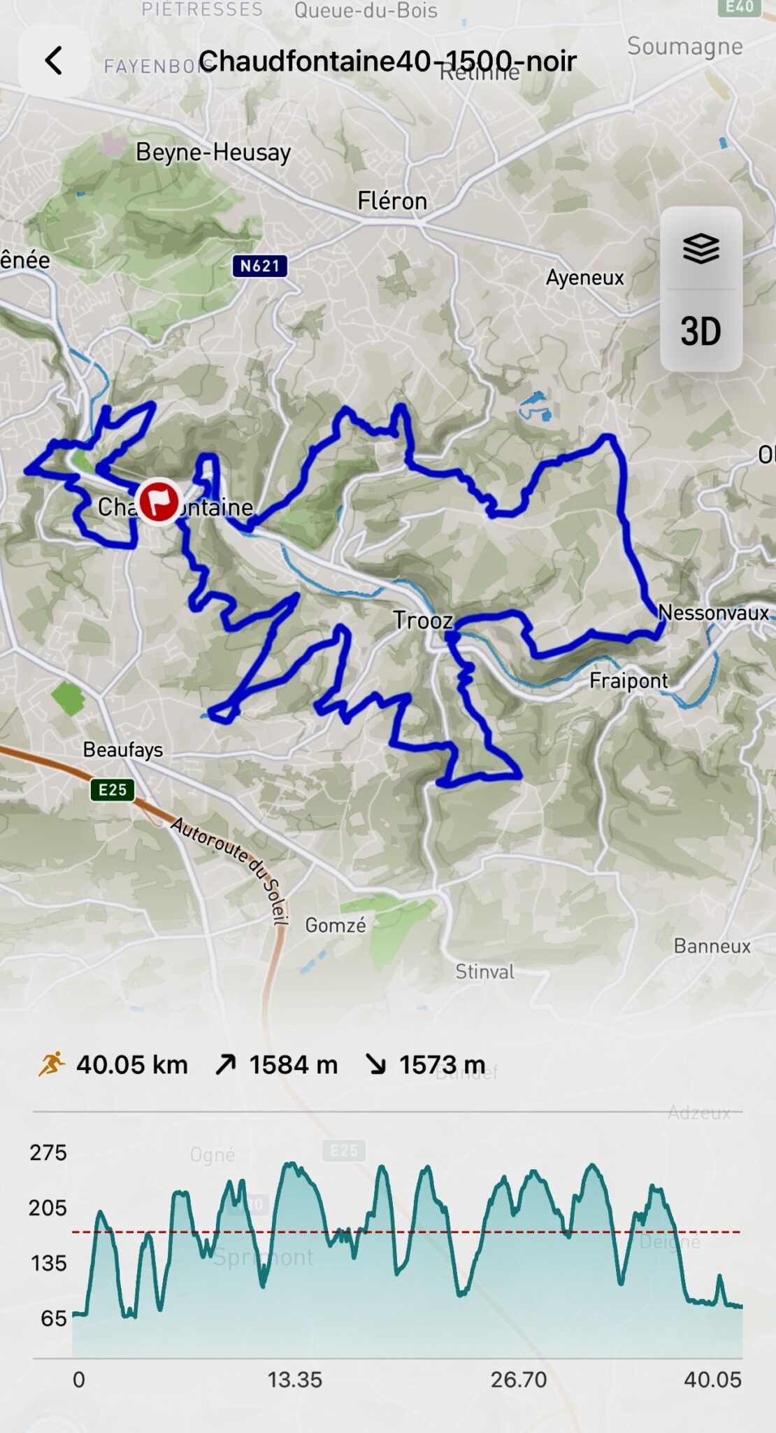 Trail noir de Chaudfontaine 40km par Baroudeurs Liégeois