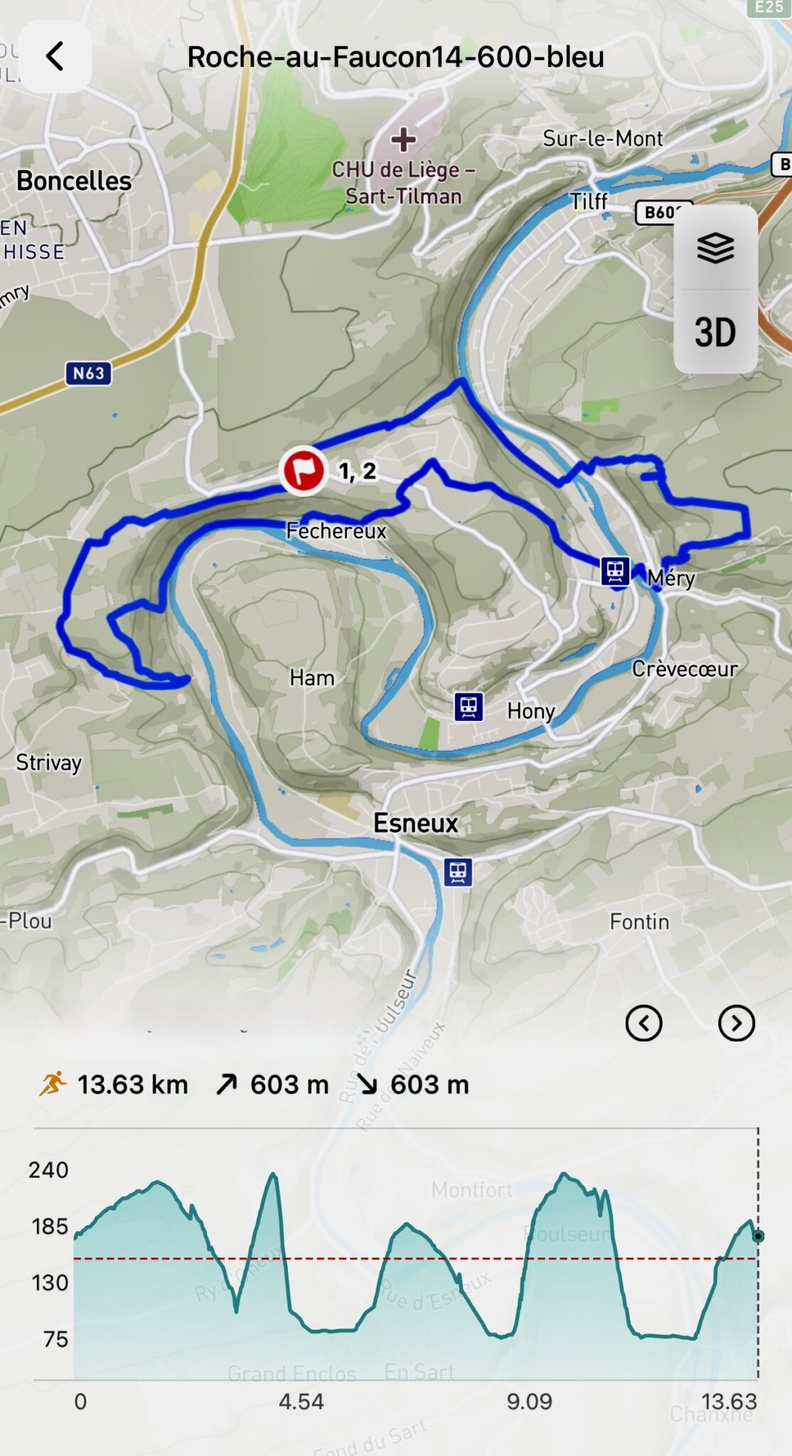 Trail bleu de la Roche aux Faucons 13km par Baroudeurs Liégeois