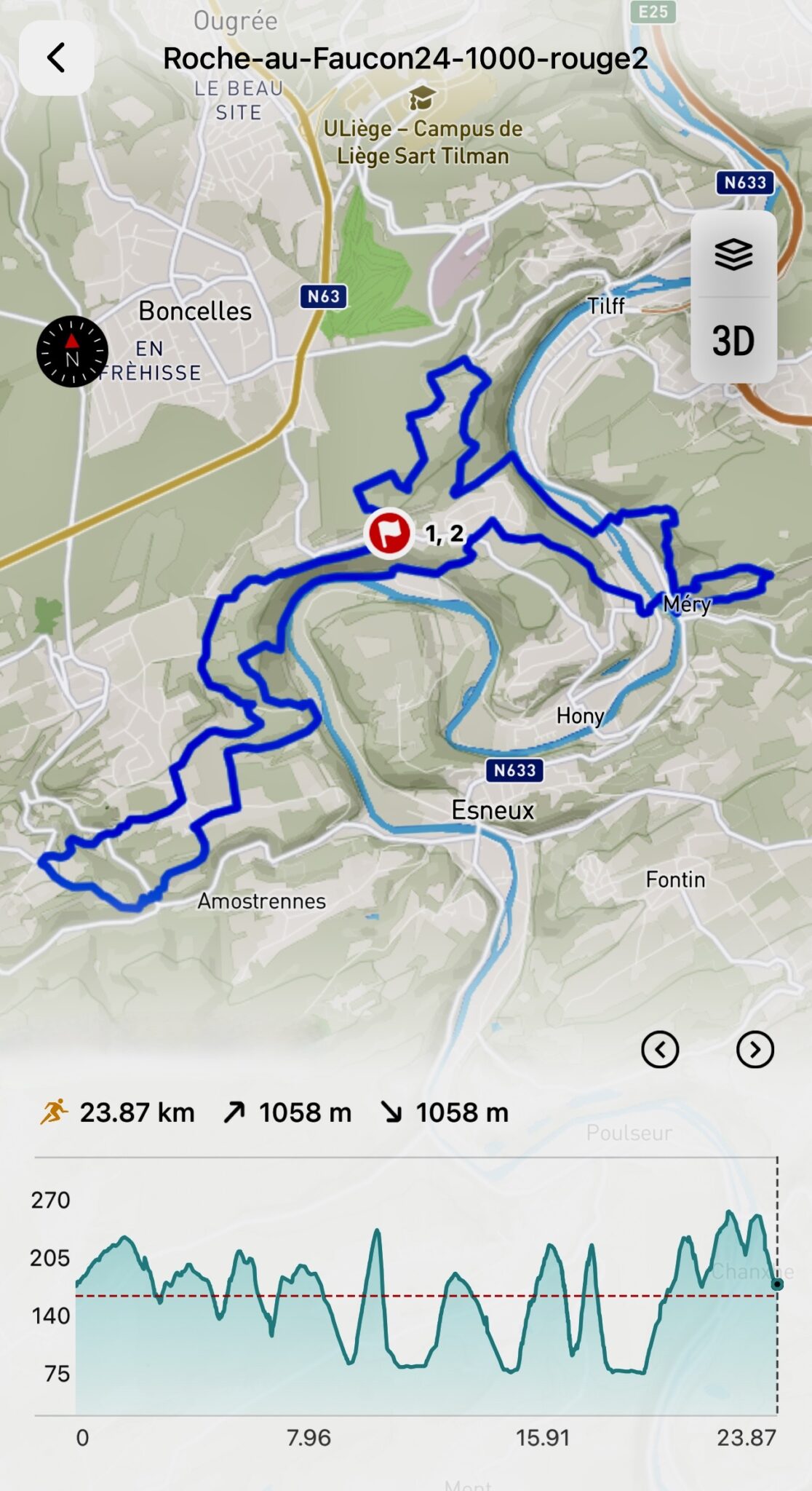 Trail rouge n°2 de la Roche aux Faucons 24km par Baroudeurs Liégeois