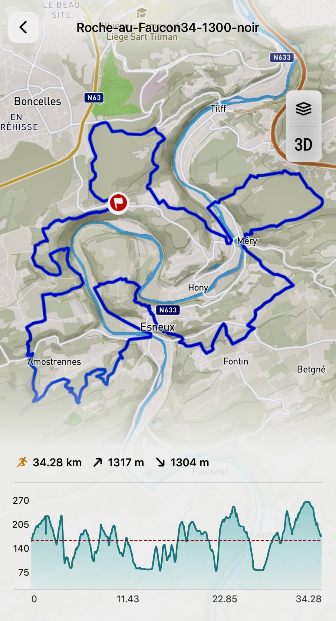 Trail noir de la Roche aux Faucons 34km par Baroudeurs Liégeois