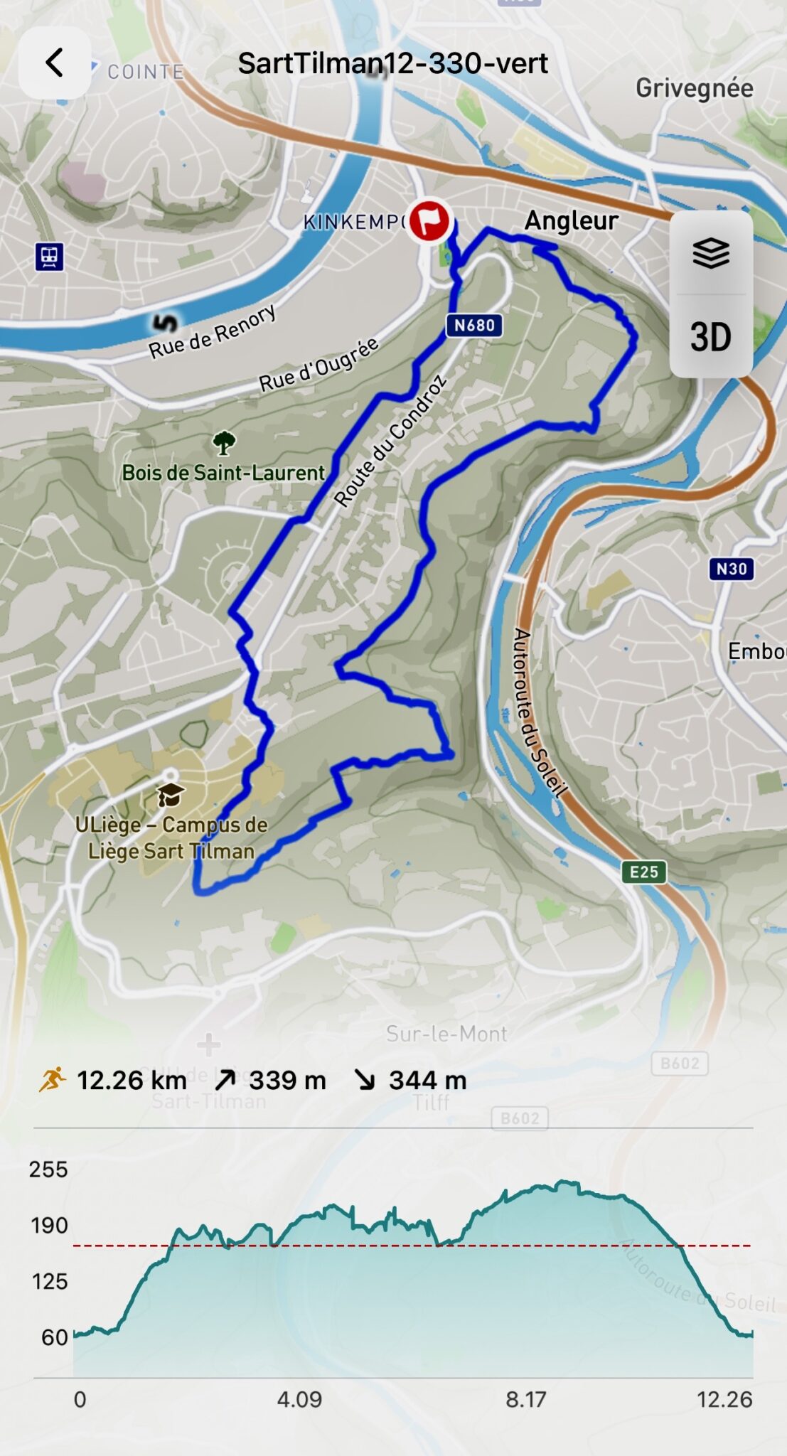 Trail vert du Sart Tilman 12 km par Baroudeurs Liégeois