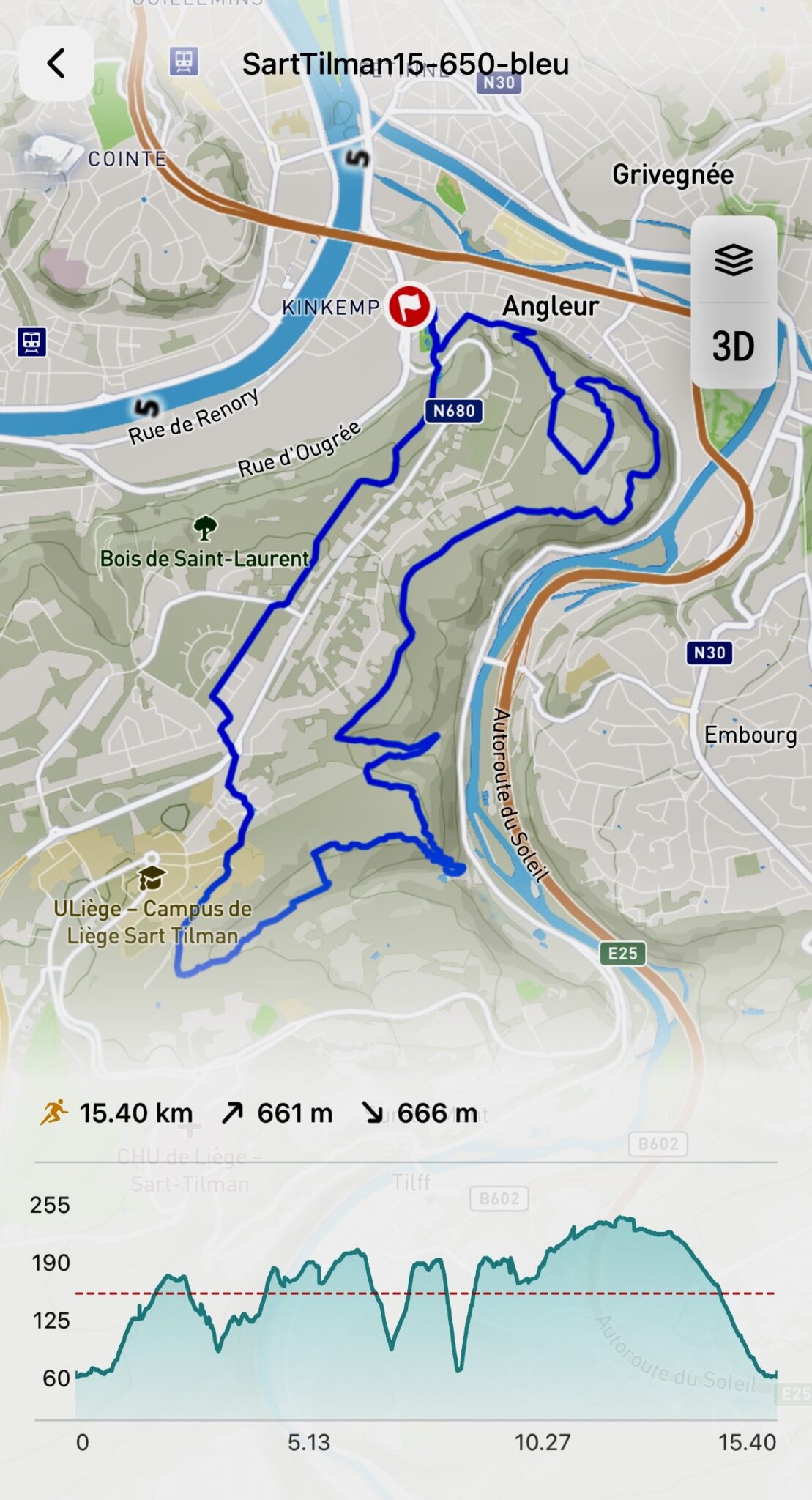 Trail bleu du Sart Tilman 15 km par Baroudeurs Liégeois