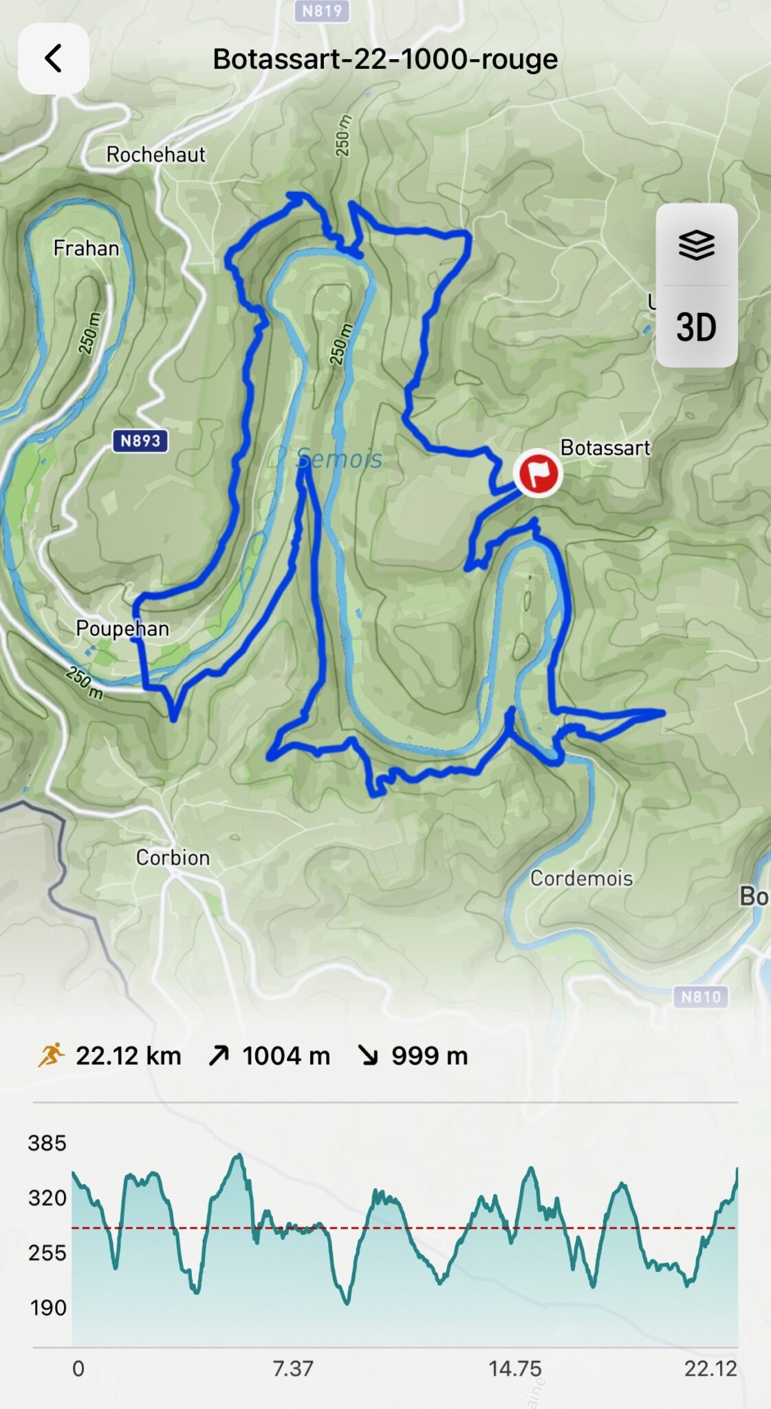 Trail rouge de Bouillon au tombeau du Géant 22km par Baroudeurs Liégeois