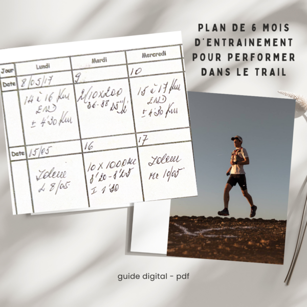 Plan d'entraînement saison de trail sur 6 mois