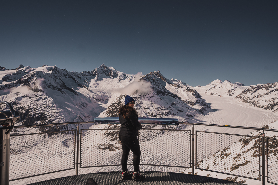 hiver en valais glacier Aletsch
